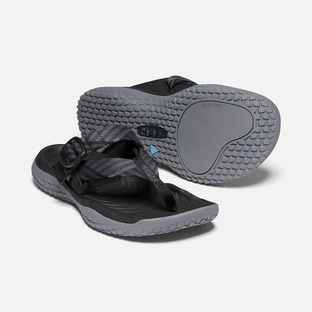 Keen Parmak Arası Terlik Kadın Siyah/Gri - Solr Toe Post Sandal - Türkiye CJTS38401